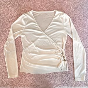 Women’s Crossover Front Shirt, Size M